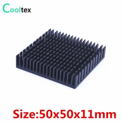 10pcs/lot 50x50x11mm Aluminum HeatSink Heat Sink  radiator for electronic Chip RAM IC cooler cooling