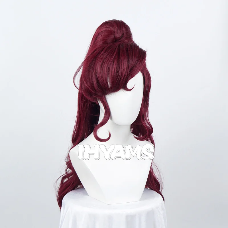 Princess Megara Cosplay Wig Hercules Meg Long Red Synthetic Hair for Adult + Wig Cap