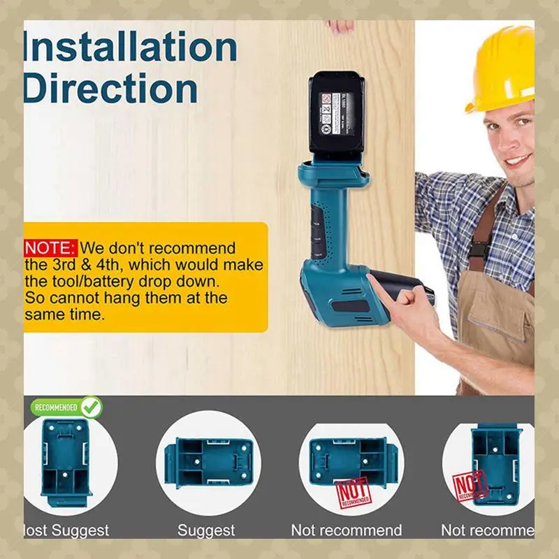 

AB45 10 Packs Tool Mount For 18V,Battery Holder For 18V Battery Mounts/Hanger/Dock Holder