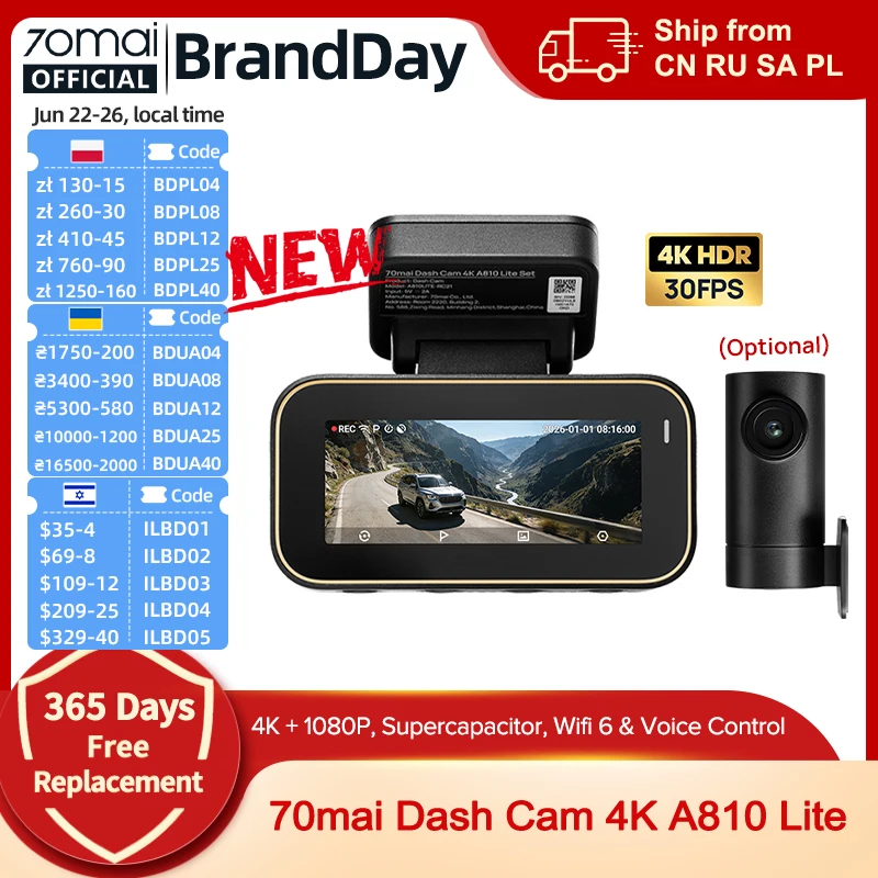 70mai 4K Dash Cam A810Lite
