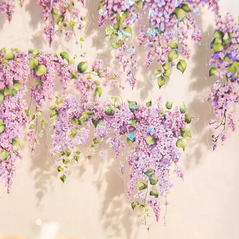 10 개/갑/팩 로맨틱 꽃 포도 나무 랩 시리즈 장식 스티커 레트로 콜라주 스크랩북 라벨 Diy 일기 앨범 저널 플래너