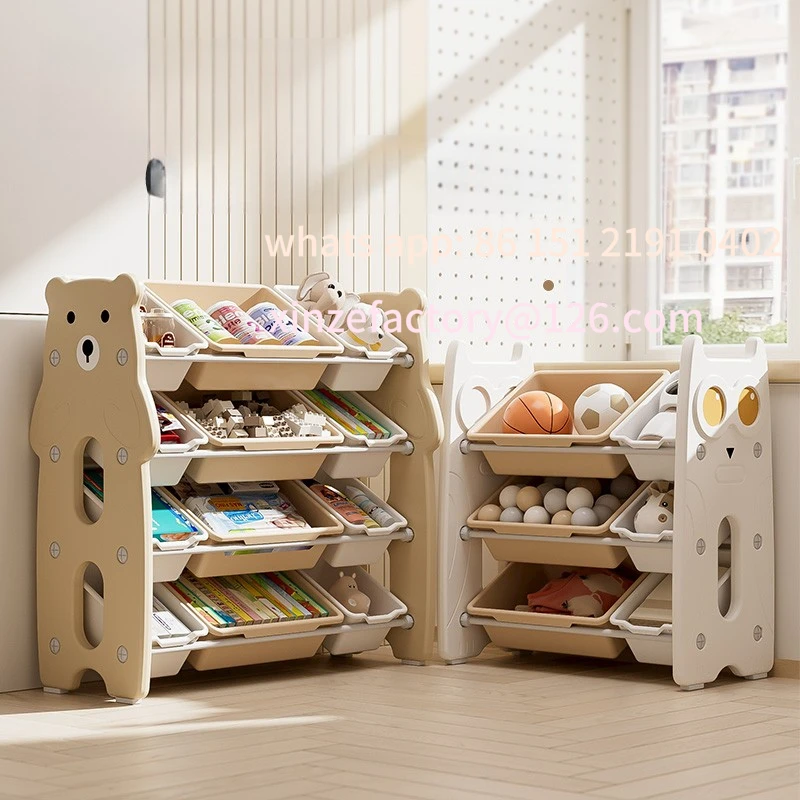 

Customizable Toy Organizer Multi-tier Playroom Storage Cabinet for Baby Toys Books Modular Nursery Shelf wit