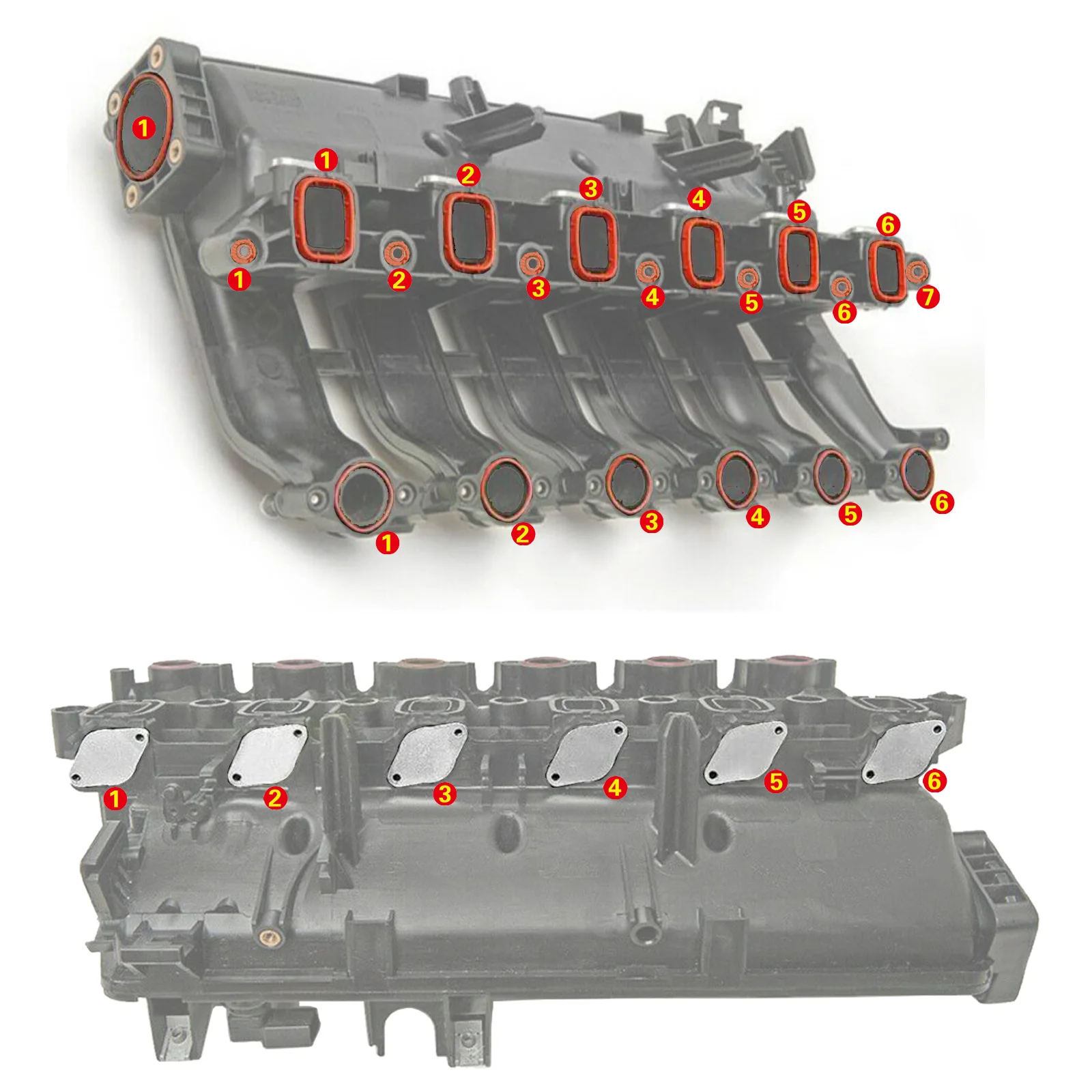 6x22/32 мм для BMW M47 M57 Swirl закрылки ремонт удалить уплотнение комплект с впускными прокладками 11612246949 11617790198 11612245439 11612246945