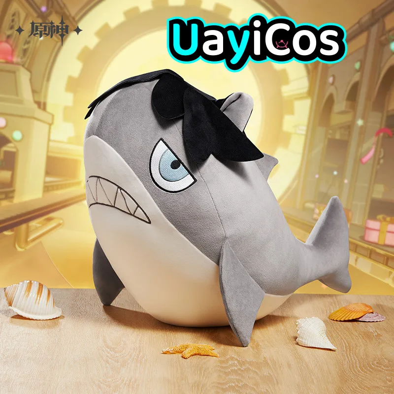 Official Wriothesley Shark Doll Genshin Impact Teyvat Stuffed Soft Plushies Plush Cotton Doll Clothes Pillow Cushion Anime Toy K