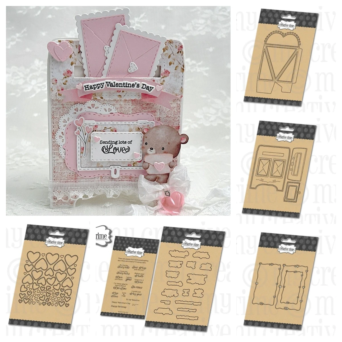 

Stitch Heart Layers Box Die Cutting Dies Embossing Scrapbooking Paper Cut Greeting Card Knife Mold Decorative Craft Supplies