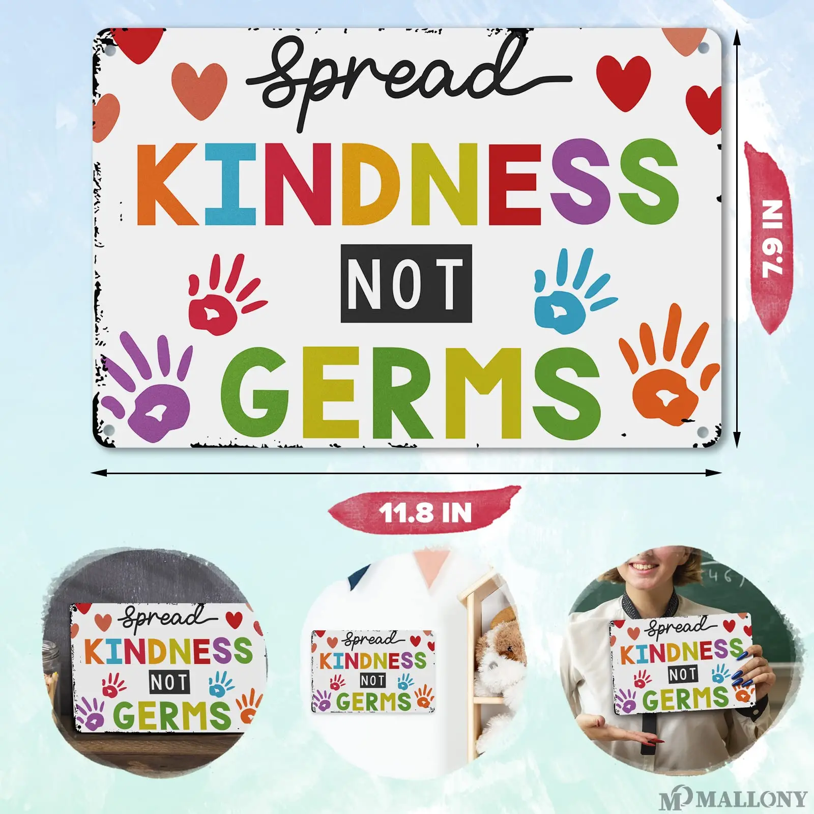 Berryi Spread Kindness Not Germs School Health Safety Poster Health Clinic Wall Art Classroom Decor Health Room Nurse Office Met