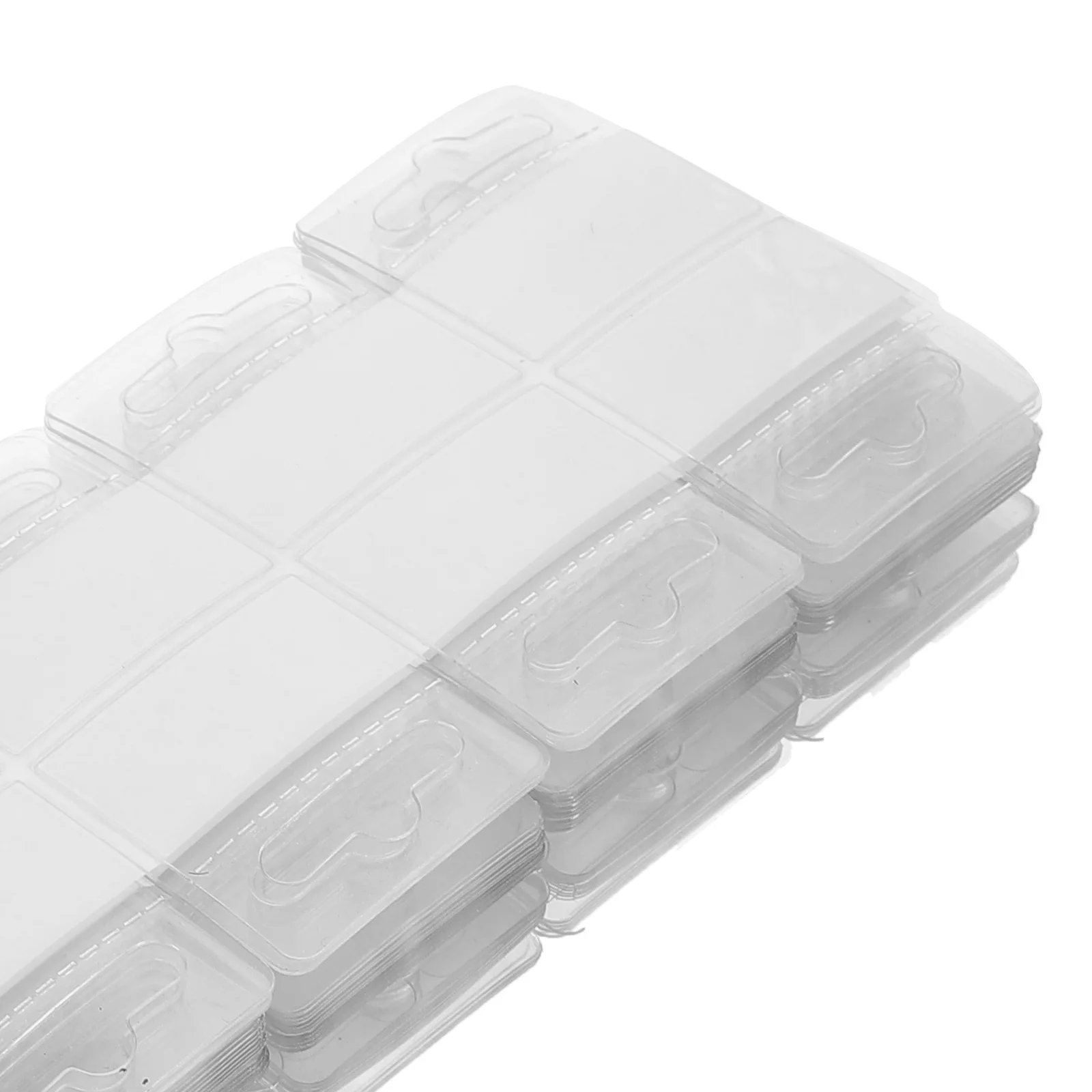 

500Pcs PVC Hanging Tabs Clear Sticky Self Adhesive Display Hooks for Retail Stores Hanging Sticker Hooks Hanger Tags