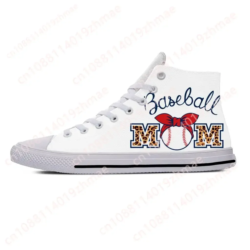 

Кроссовки BASEBALL MOM из канваса с 3D-принтом, дышащие, легкие, высокие кроссовки, повседневная обувь для мужчин, женщин и подростков