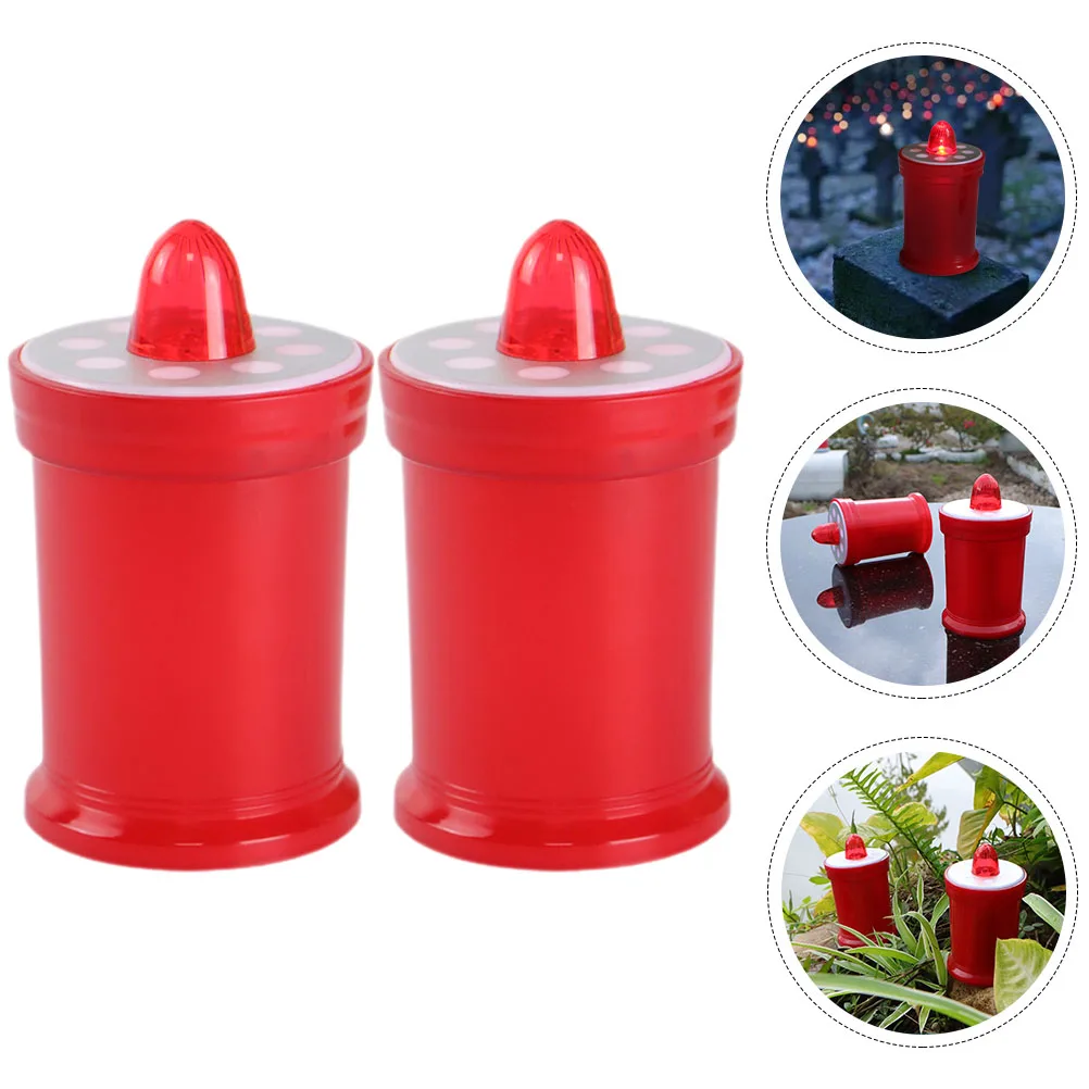 

2pcs Led Lights Flameless Operated Warm White Reusable For Church Party Garden Indoor Outdoor Table Centerpiece