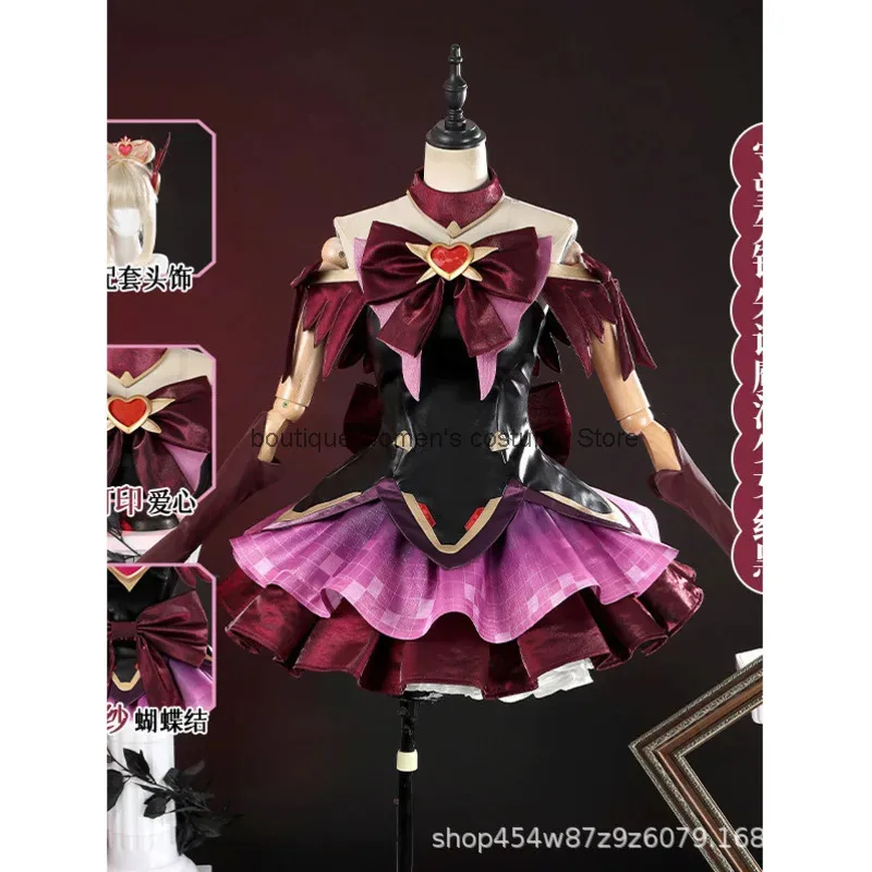 

Потому что Хэллоуин Косплей Overwatch Волшебная Девушка Косплей Черный И Красный Миф Юнона Кожа Косплей Костюм Игровой Костюм