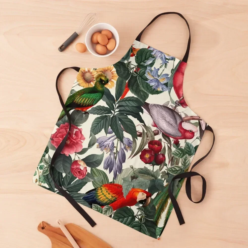 

Floral and Birds XXXIX Apron christmas kitchen Smock for hairdressing Kitchenware useful gadgets for home Apron