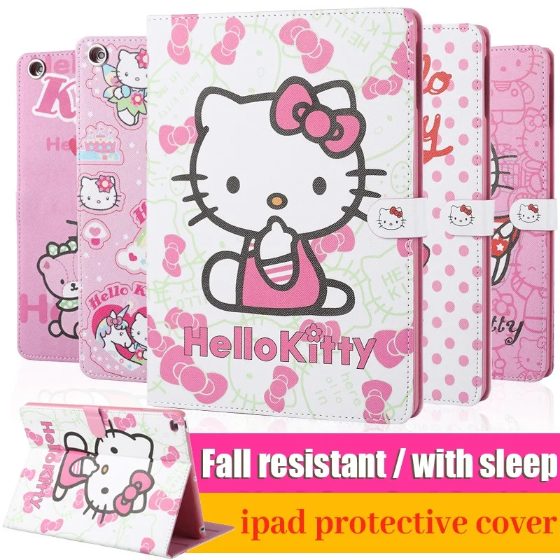 

Sanrio аниме Hello Kitty Ipad10.2-дюймовый защитный чехол I Pad3456 новый 9,7-дюймовый Air1 мультфильм Мини противоударный чехол