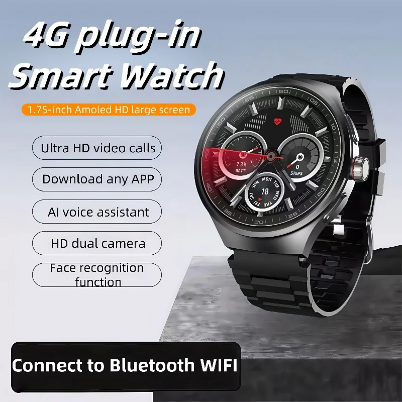 

Умные часы VP30 Pro — хранилище 128 ГБ, 4G, Android 10, AMOLED 1,5 дюйма, 1100 мАч, водонепроницаемость IP68
