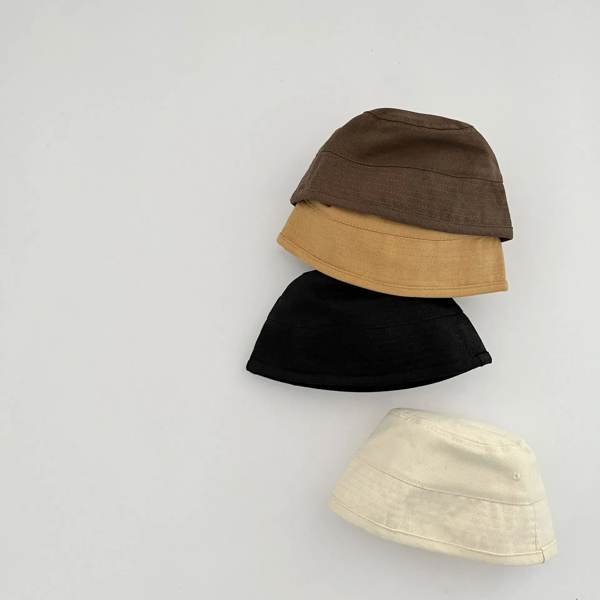 

Ins Korean Children's Bucket Hat Baby Fisherman Hat Spring and Summer Casual Thin Design for Boys and Girls Sun Visor Hat Trendy