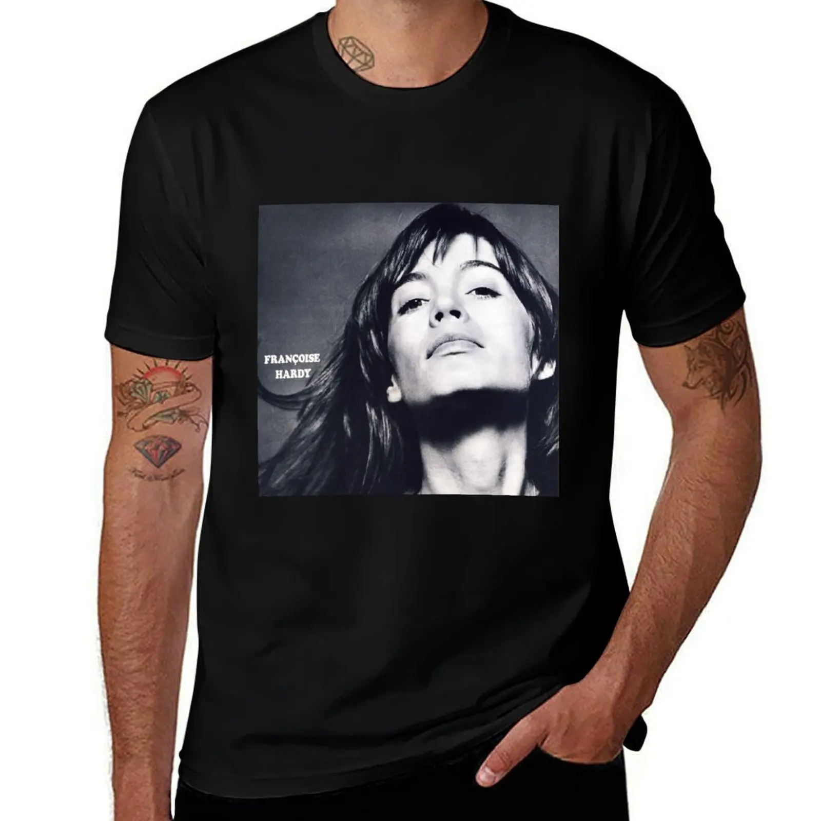 Fran?oise Hardy - La Question T-Shirt Large Size Basic Casual T-Shirt