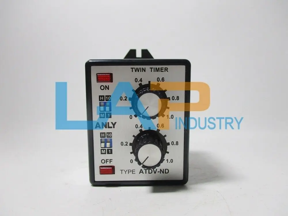 QTY:1 For ANLY Industrial Twin Timer ATDV-ND 1m-10h AC110/220V 828243324055