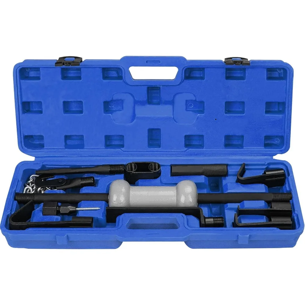 

13pcs Slide Hammer Dent Puller Set, 10lbs Universal Automotive Dent Remover Auto Body Repair Tool Kit with Carrying Case (Blue)