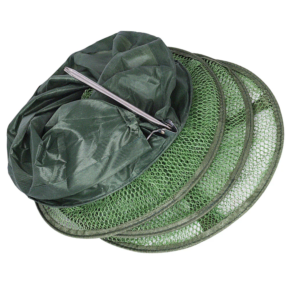 Fishing Net Bag Fishnets Landing Mesh Netting Stainless Steel Basket Storage Man Equipment