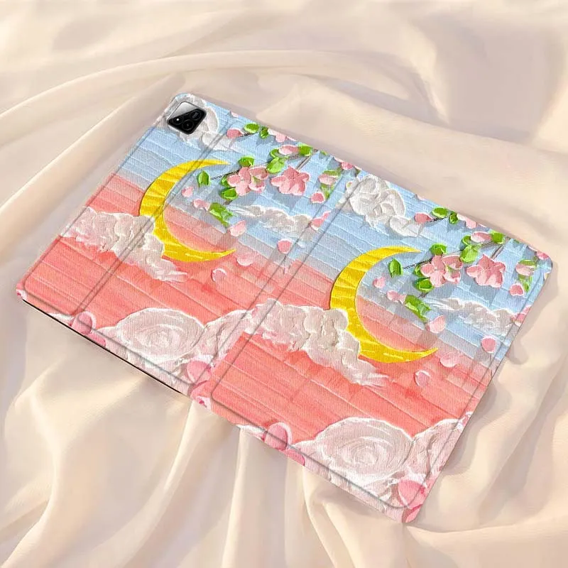 

Oil Painting Flower Pattern Tablet Case For Xiaomi Redmi Mi Pad 4 5 6 7 8 K SE Mini Pro Plus Max 10.1 11.2 inch