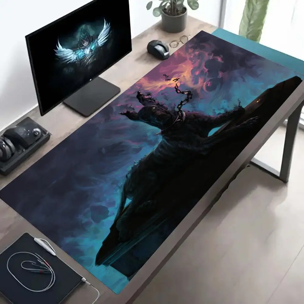 

Devil Black Dog Mouse Pad Large Rubber Base Anti-slip PC Desk Accessories Mousepad for Offices and Gamer Keyboard Mats Decor Mat