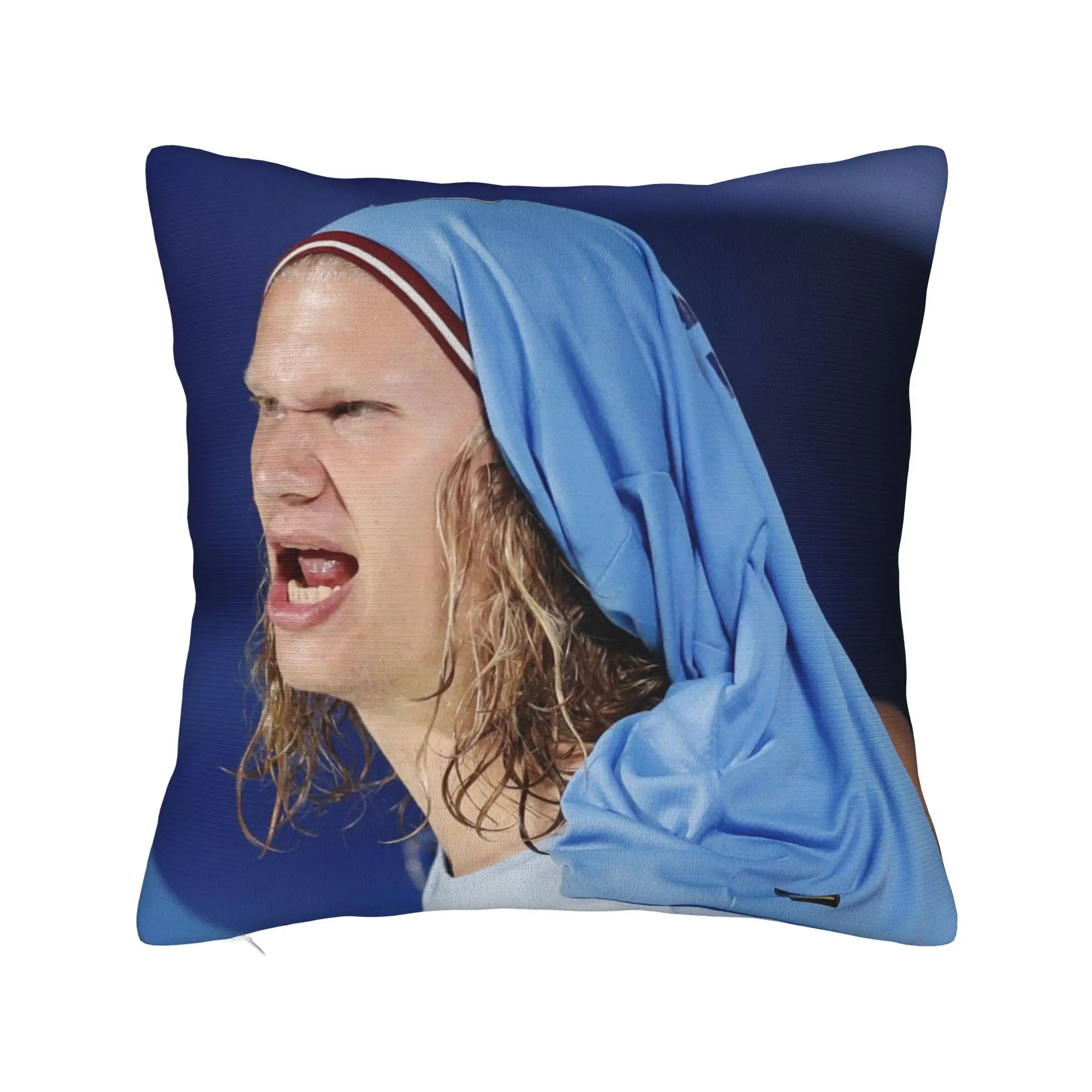 Norway Haaland soccer fan Pillow Cover  Vintage Pillow Case For Sofa Home Decoration Square Pillowcases Birthday Present