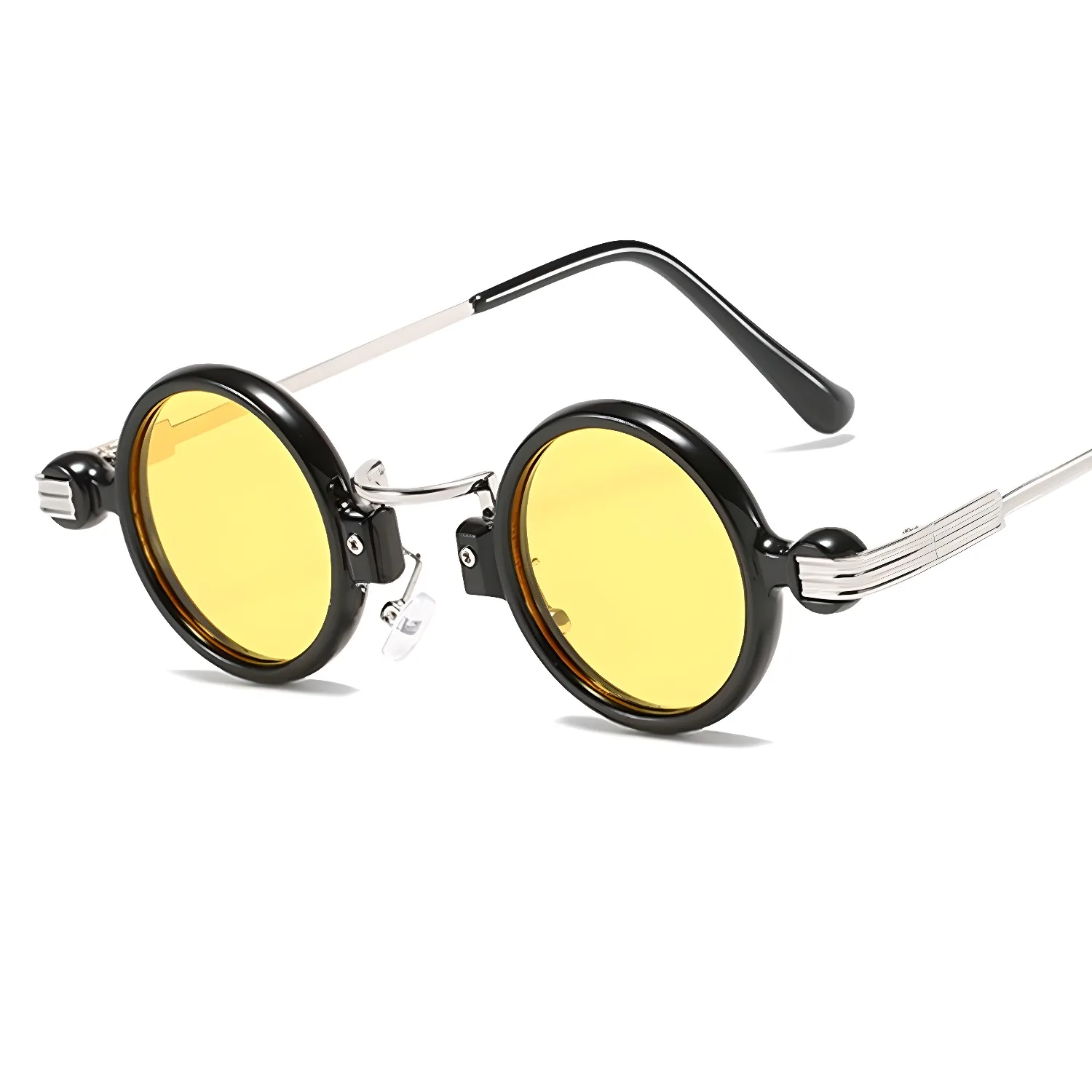 

Vintage Steampunk Round Sunglasses for Men Women Retro Metal Plastic Frame UV400 Protection Gothic Fashion Sun Glasses 3175