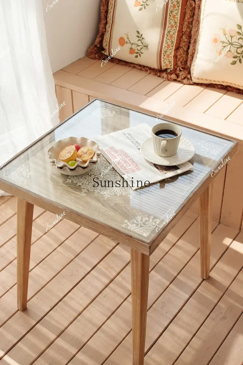 Small sized dining table, Japanese style homestay, sunroom, negotiation tableE