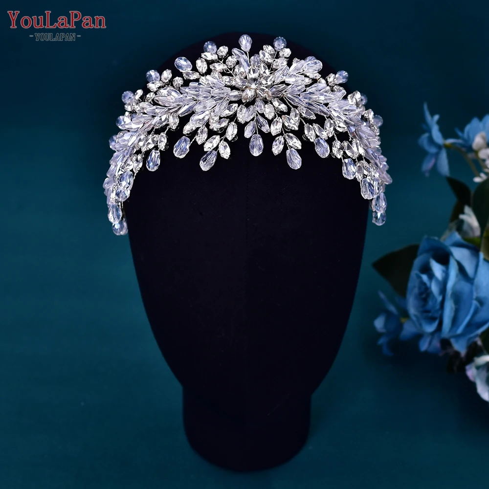 

TOPQUEEN Bridal Headband Crystal Rhinestone Woman Headpiece Wedding Hair Accessories Jewelry Bride Headdress Bridal Tiara HP539