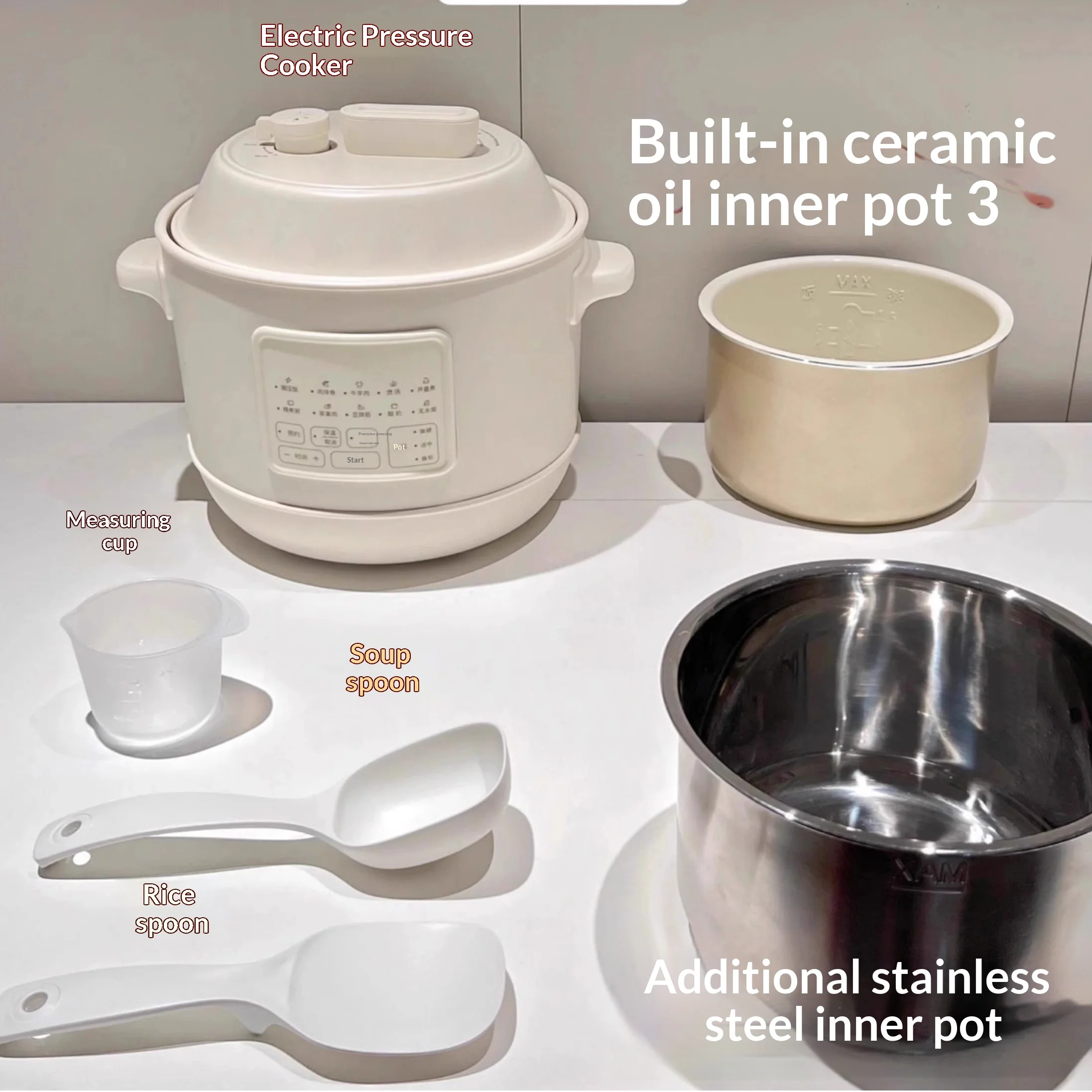 Soseki Genuine Multifunction Electric Pressure Cooker Rice Cooker 3L Ceramic Liner Fully Automatic High-Pressure For 1-3