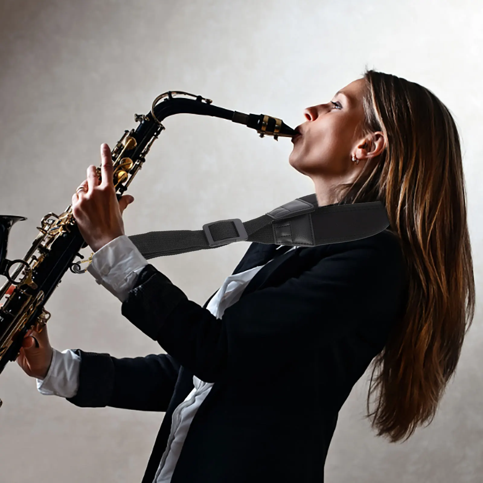 

Saxophone Neck Strap Alto Tenor Soprano Sponge Straps Adjustable Size Comfortable Flexible Sax Parts Packaging Box