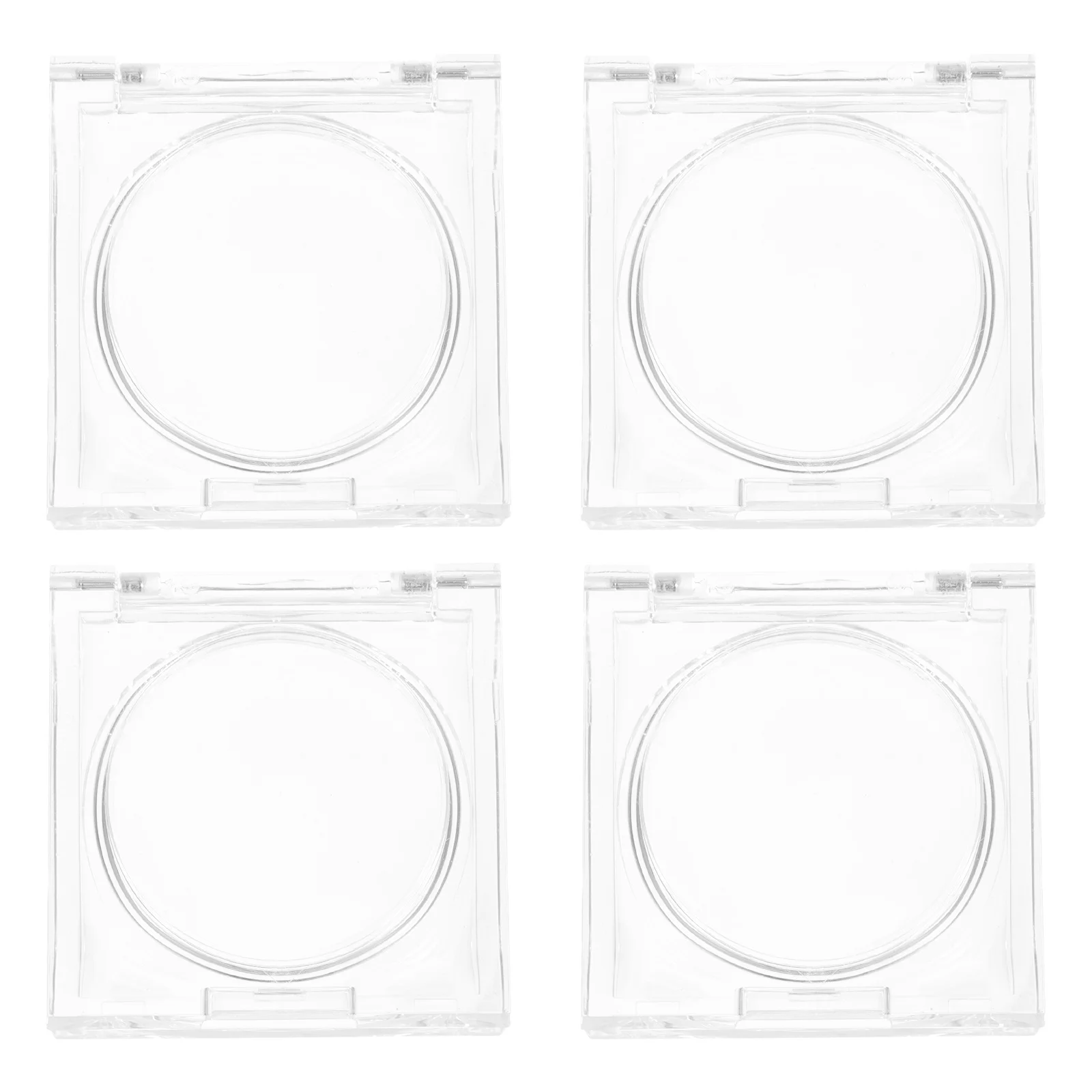 Scatole per fard vuote compatte piccole da 4 pezzi Contenitori per trucco multiuso Organizzatore da viaggio portatile durevole