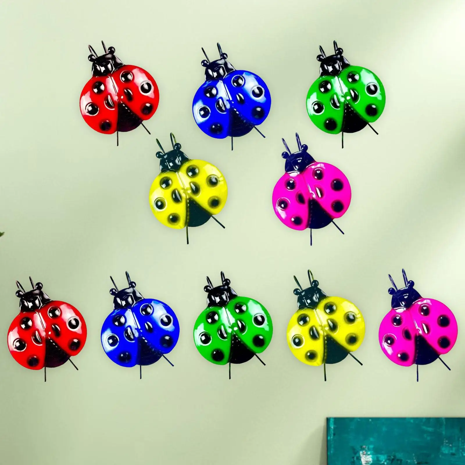 الخنفساء الجدار تمثال للتزيين جدار معدني ديكور ساحة الفن الحديقة زخرفة جدار النحت للشرفة المنزل داخلي خارج السياج #4