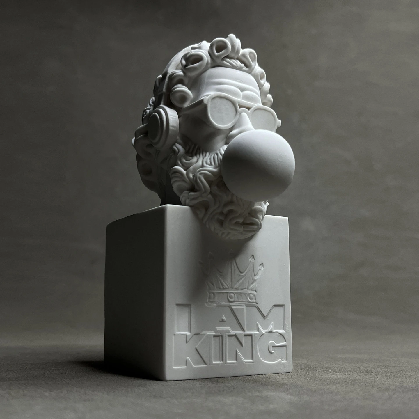 Modern Greek Hero King Plaster Bust Statue Modern Art Figurine Spartan Warrior Head Sculpture Home Office Decor Bookshelf Gift
