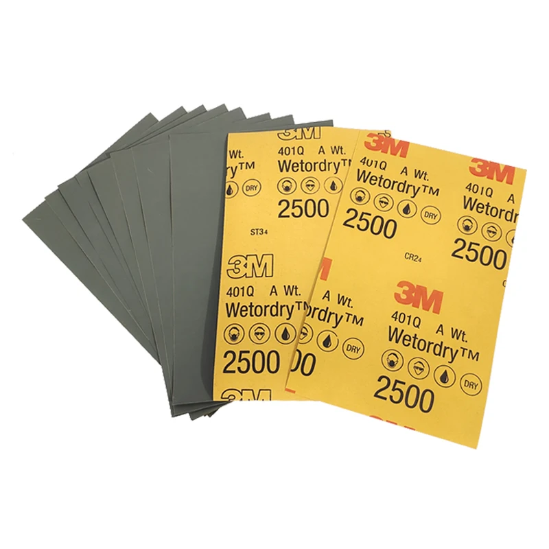 

3M 401Q Beauty Sandpaper 2500 Grit Car Paint Scratch Polishing Sanding 139/228mm Water Ground Fine Sandpaper