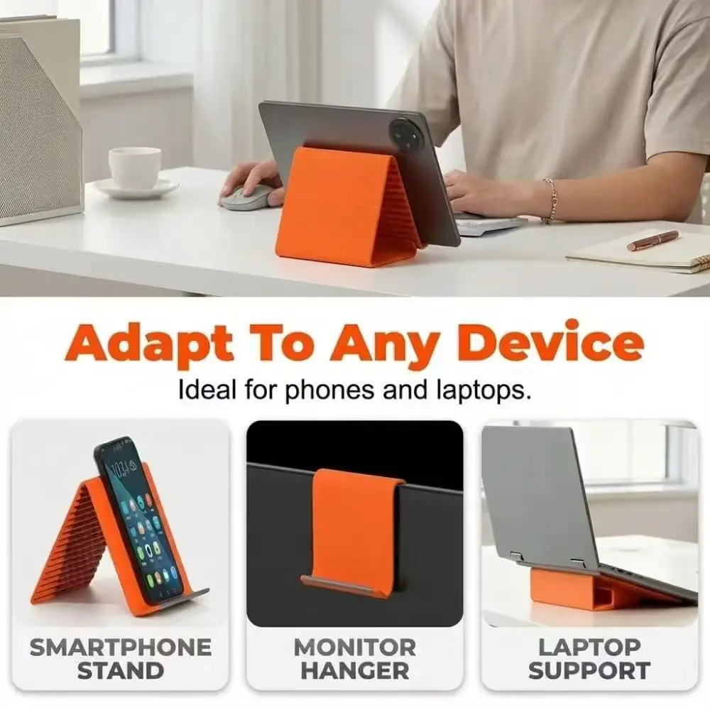 1/2/4pcs Foldable Silicone Phone Stand | Ultra-Slim Portable & Adjustable Aluminum Support | Universal Desk & Travel Holder