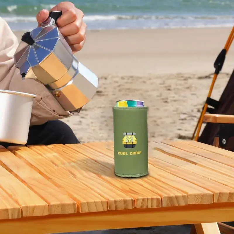 Can Sleeves Insulators Insulated Can Cooler Sleeves Non-slip Can Bottle Holder Beer Bottle Holder Sleeve Thick Neoprene Standard