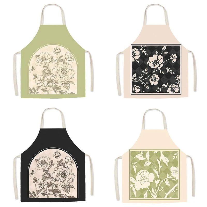 

Ретро пасторальный американский льняной фартук без рукавов, кухонная ткань для приготовления пищи, платье для кулинарной студии для взрослых и родителей