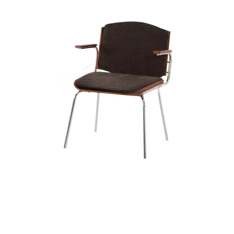Retro armrest dining chair simple study back chair sofa