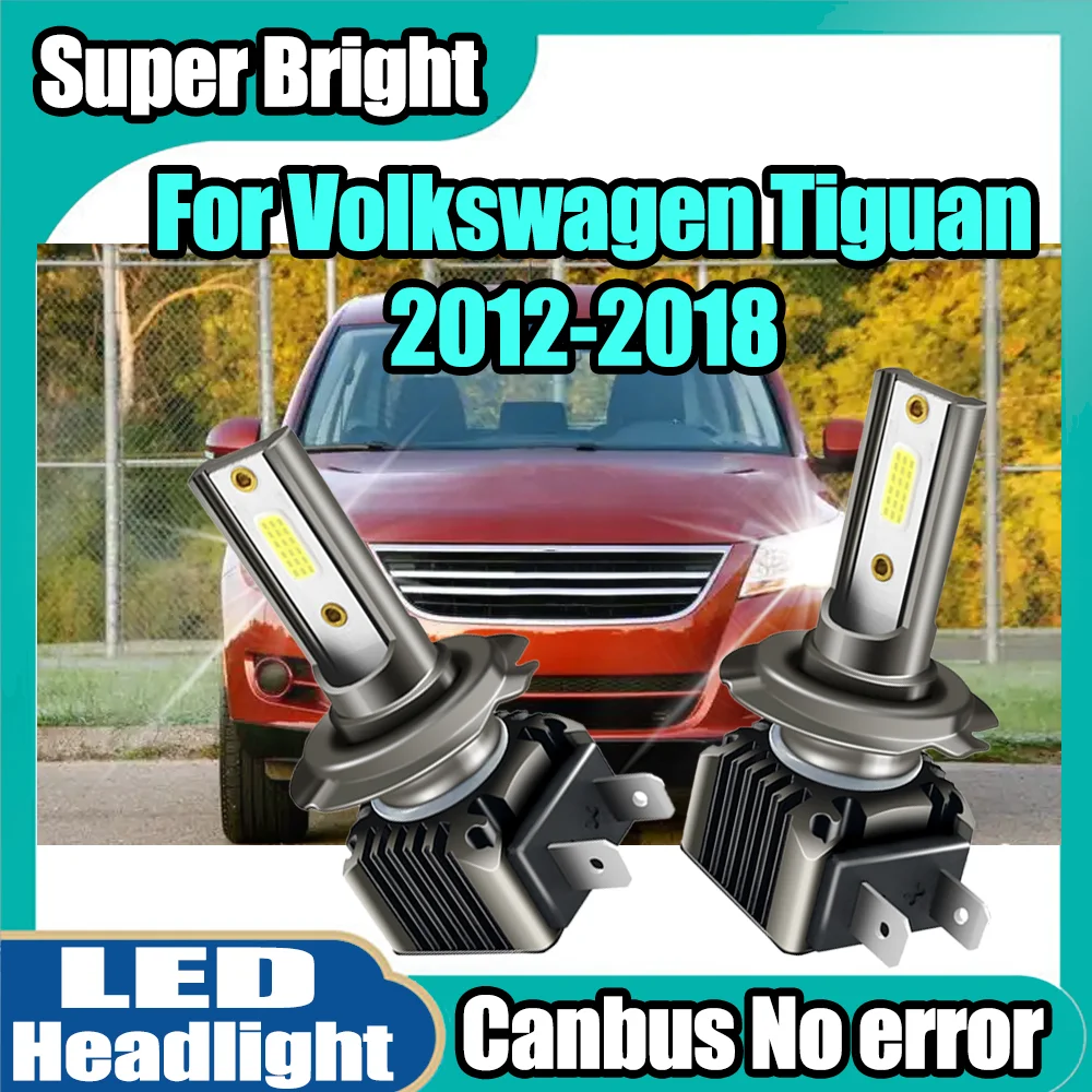 

20000LM Высокая мощность 6000K Белый 90W H7 Светодиодная фара Canbus без ошибок Супер яркие чипы CSP 3570 для Volkswagen Tiguan 2012-2018