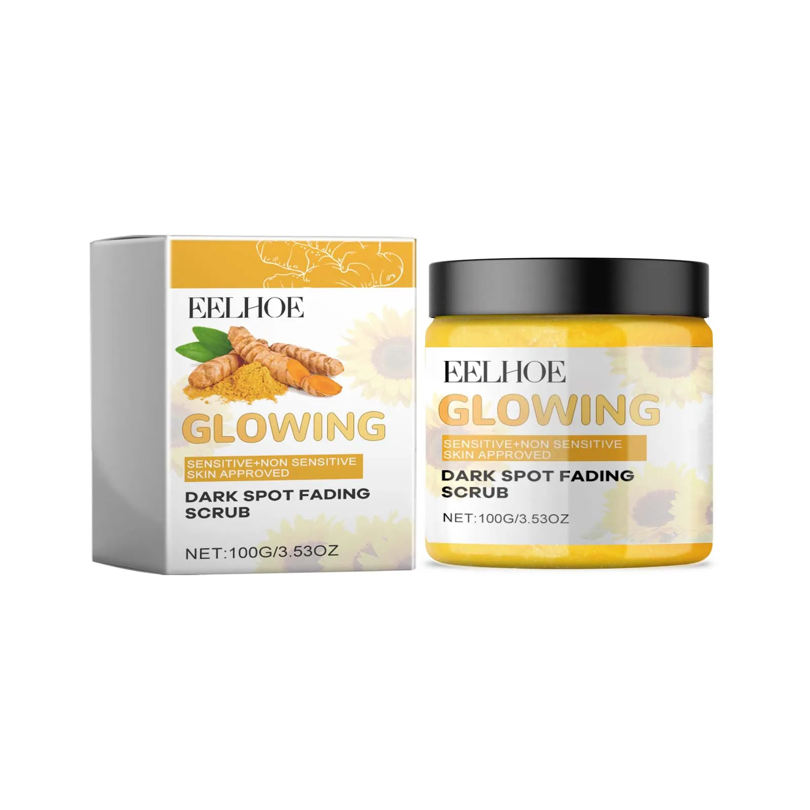 

Eelhoe Turmeric Exfoliating Facial Scrub For Deep Cleansing Of Delicate Pores And Beauty Cleansing Treatment