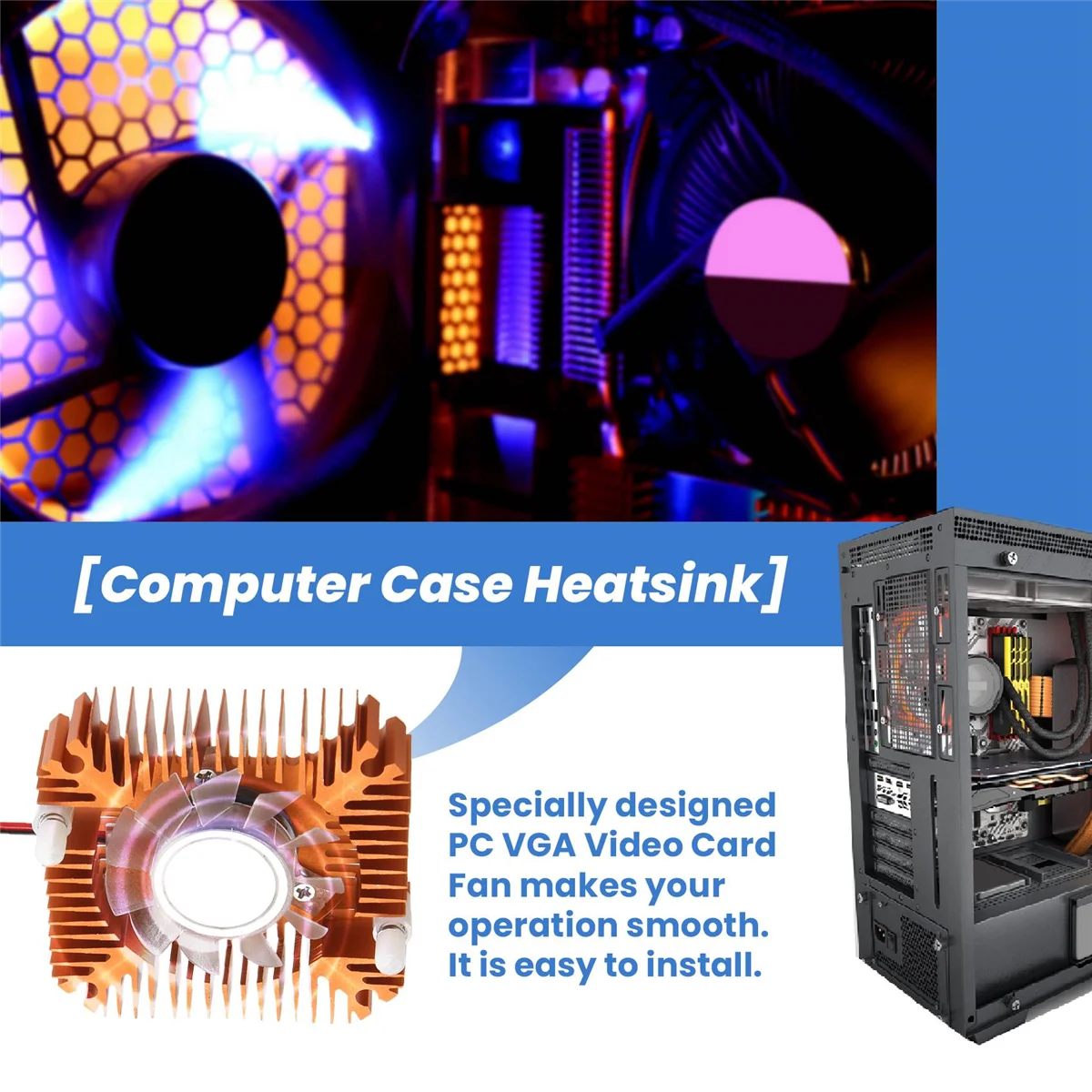 

【Лестный шанс!】ПК Компьютер Ноутбук Процессор VGA Видеокарта 55 мм Кулер Охлаждающий вентилятор Радиатор