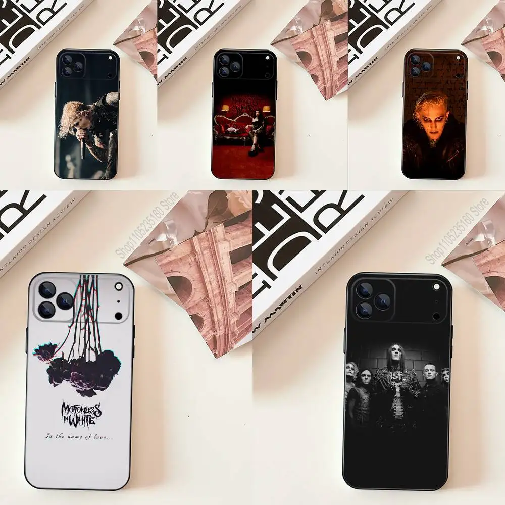 M-Motionless Band Handyhülle für iPhone 17,16,15,14,13,12,11,Pro,Max,Plus,E,SE4,Air,Mini Schwarz Soft Cover