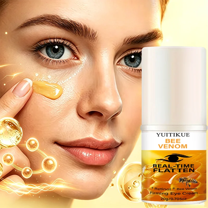 Non-Greasy Retinol Bee Venom Eye Cream Hydrate Tired Under Eyes Minimize Dry Streaks Fast Absorb Daily Facial Skincare