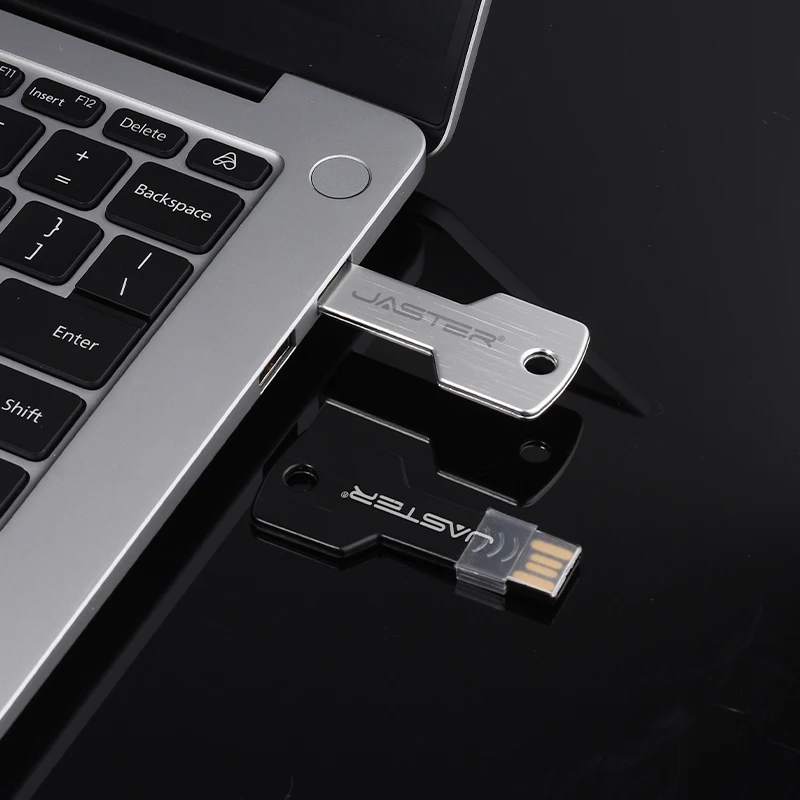 JASTER Metal key Shape USB 2.0 Flash Drives Pen Drives Waterproof Memory Stick Real Capacity U Disk 16GB 32GB 64GB USB stick 8GB