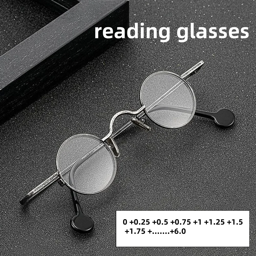 

Men's Fashion Trendy Steampunk Vintage Round Eyeglasses Women Nostalgic Individual Prescription Reading Glasses