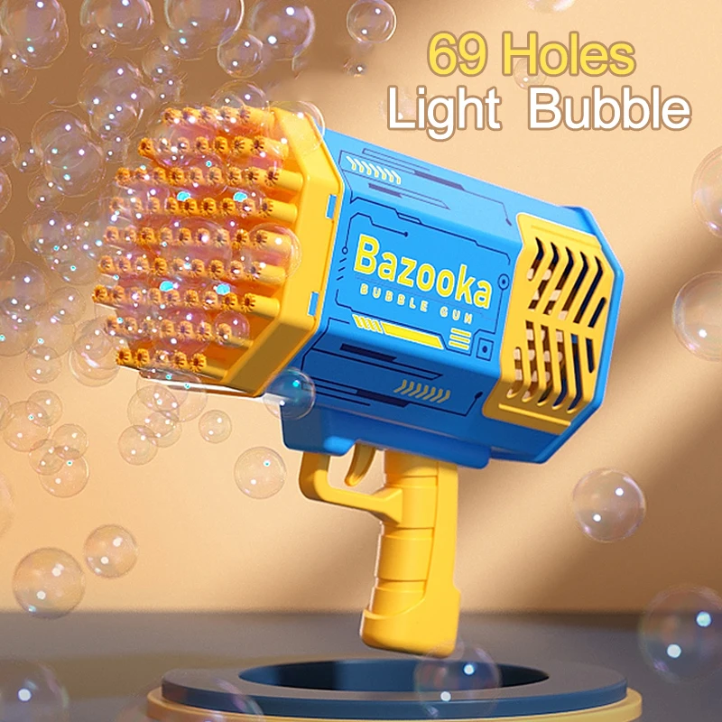 Bubble Gun Led Licht Elektrische Raket Bellen Machine Automatische Magische Zeep Kinderen Outdoor Speelgoed Trouwfeest Kids Pompero Speelgoed