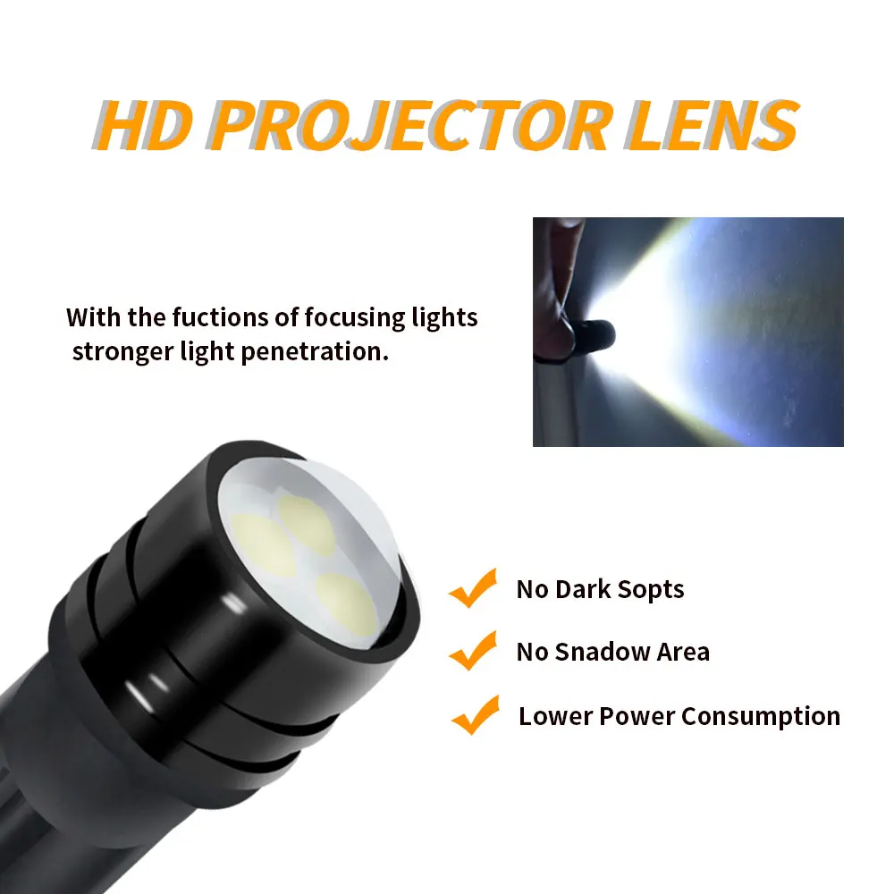 10PCS Projector Lens T10 LED W5W 168 192 194 3528SMD W/ Aluminum Heatsink 12V for Car Parking/Wedge/Clearance/Turn Signal Lights