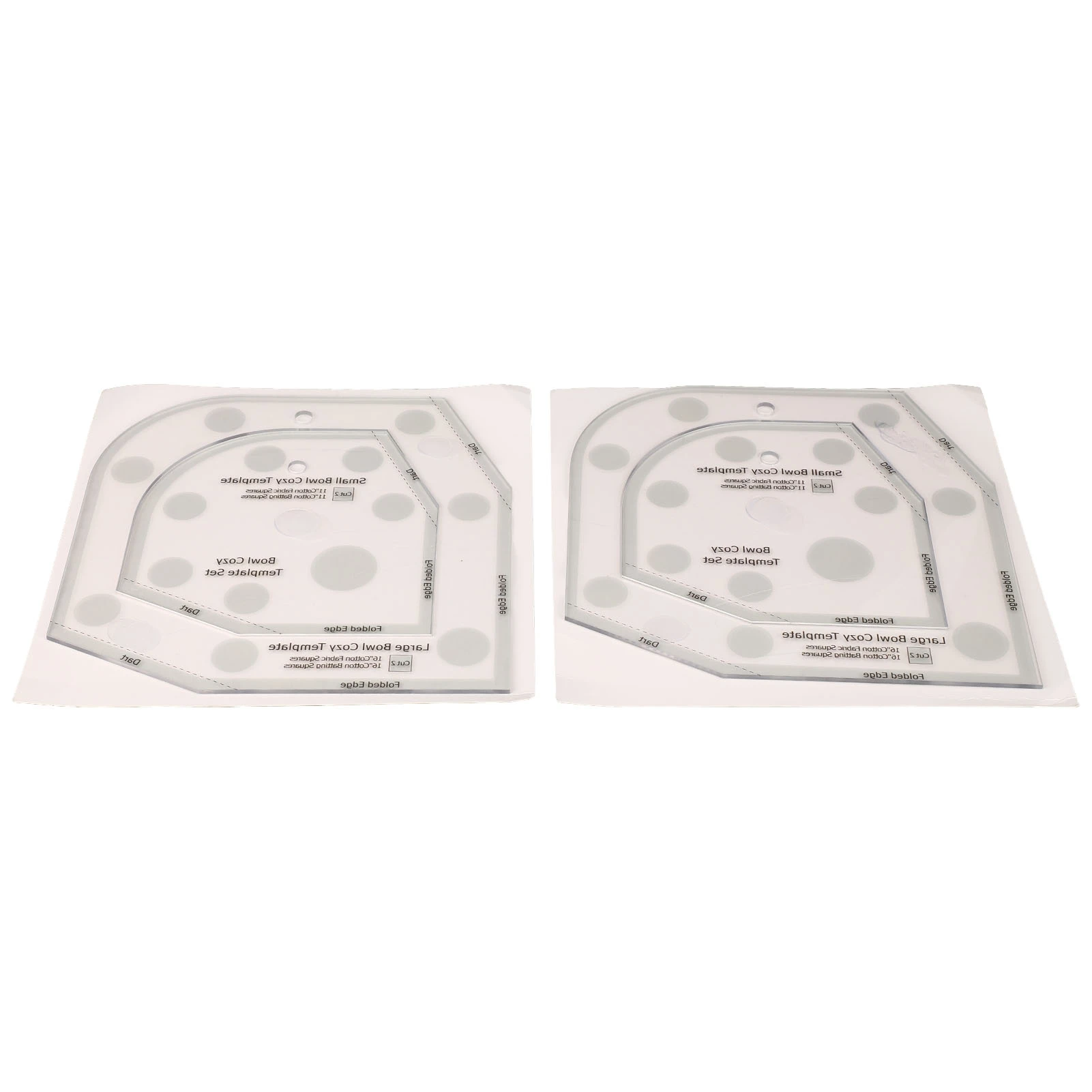 2 Pcs Bowl Cozy Template Acrylic Exquisite Bowl Wrap Sewing Template DIY Handicrafts for Household Sewing