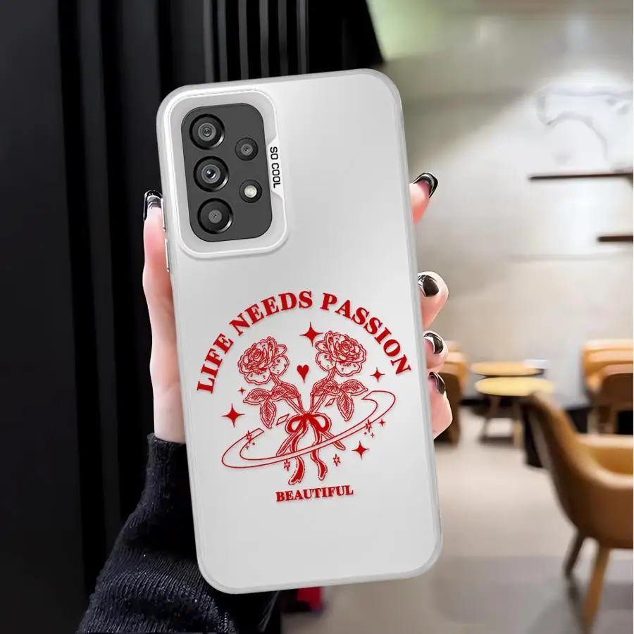 Red Rose Case for Samsung Galaxy A71 A10 A20 A72 A50 A54 A06 A07 A04 A05 A03 A51 A52 A56 Back Phone Cover