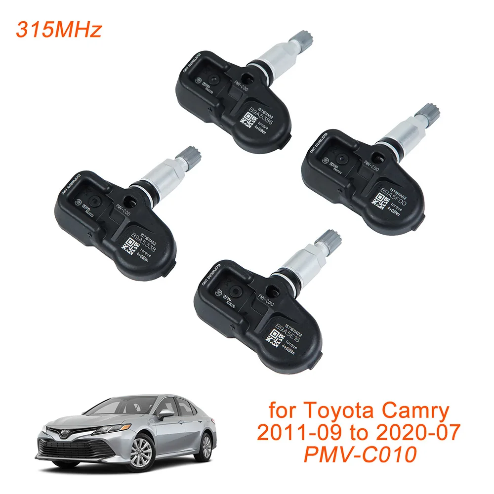 PMV-C010 1/4Pcs 315MHz TPMS Tire Pressure Monitoring Sensor for Toyota Alphard Camry Corolla Highlander Mirai Prius RAV4 Sienta